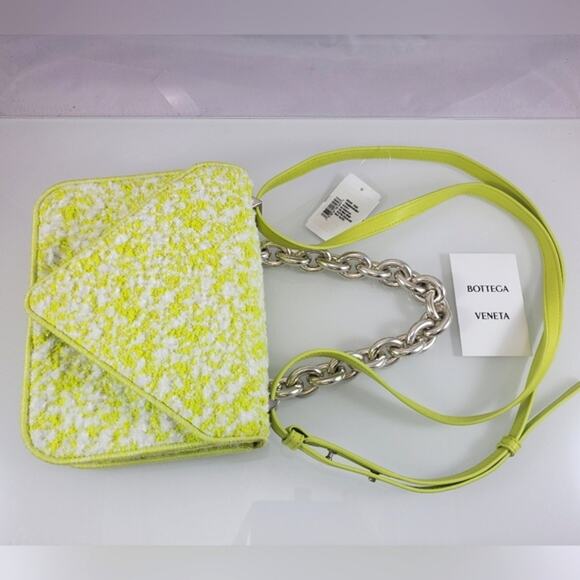 NWT$3,600 Bottega Veneta Signature Boucle Mount Chain Shoulder Seagrass Bag - Picture 7 of 16